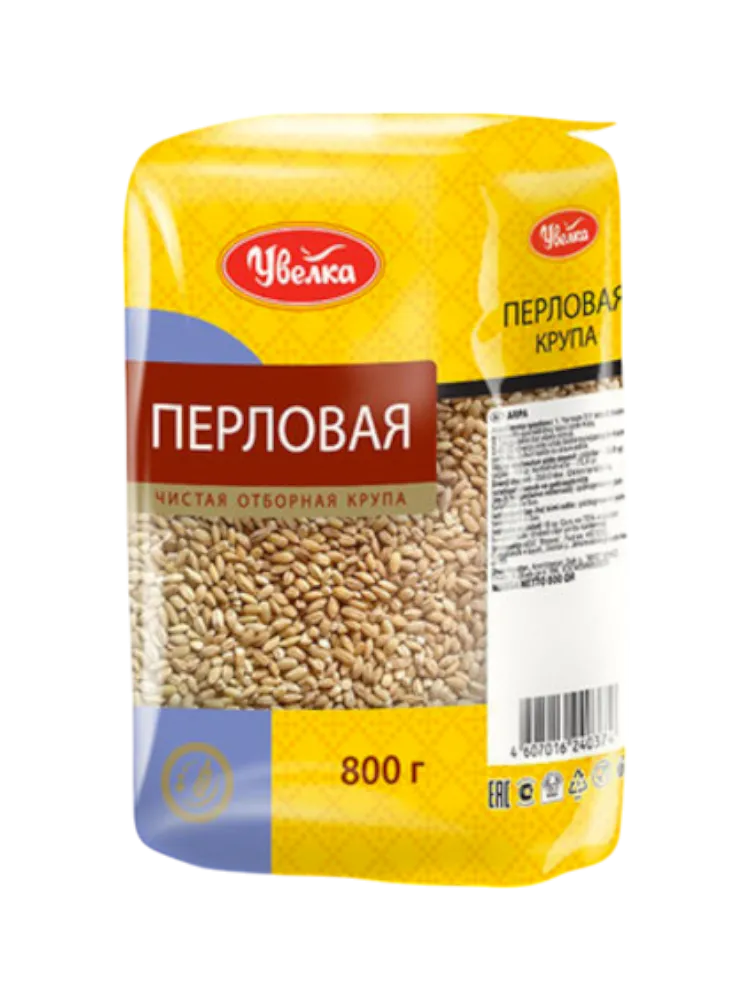 КРУПА УВЕЛКА 800Г ПЕРЛОВАЯ