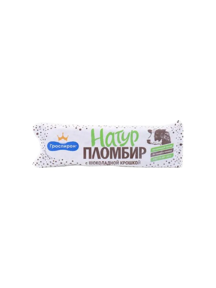 МОРОЖ НАТУР ПЛОМБИР 450Г ШОК КРОШКА