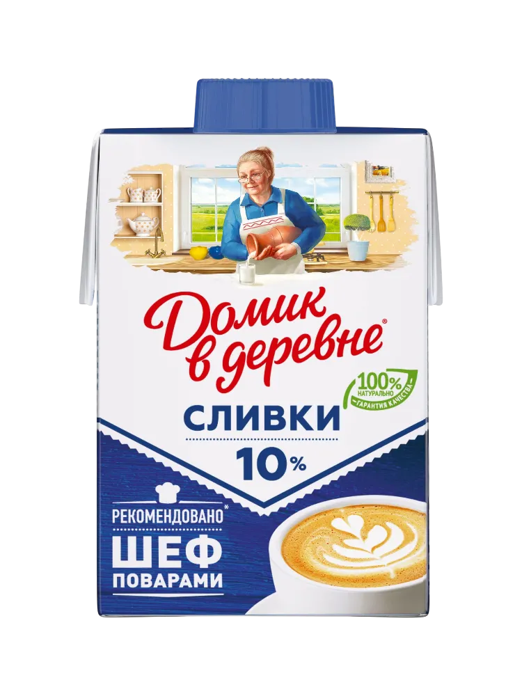 СЛИВКИ ДОМИК В ДЕРЕВНЕ 10% 0.2Л
