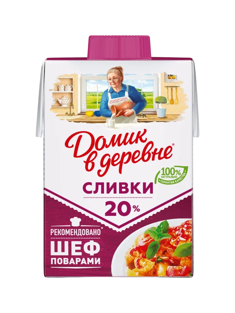 СЛИВКИ ДОМИК В ДЕРЕВНЕ 20% 0.2Л
