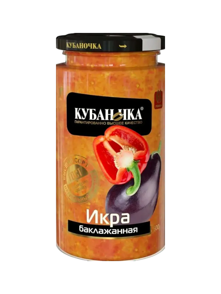 ИКРА КУБАНОЧКА 500Г ИЗ БАКЛАЖАН С/Б