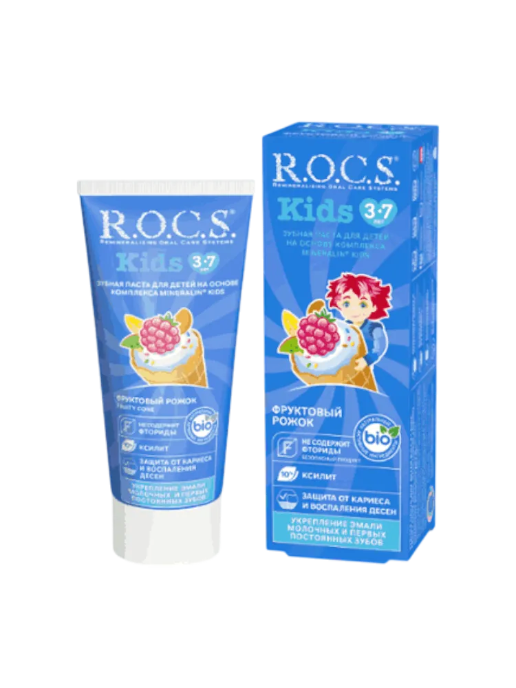 ЗУБ ПАСТА ROCS 45Г KIDS ФРУКТОЫЙ РОЖОК