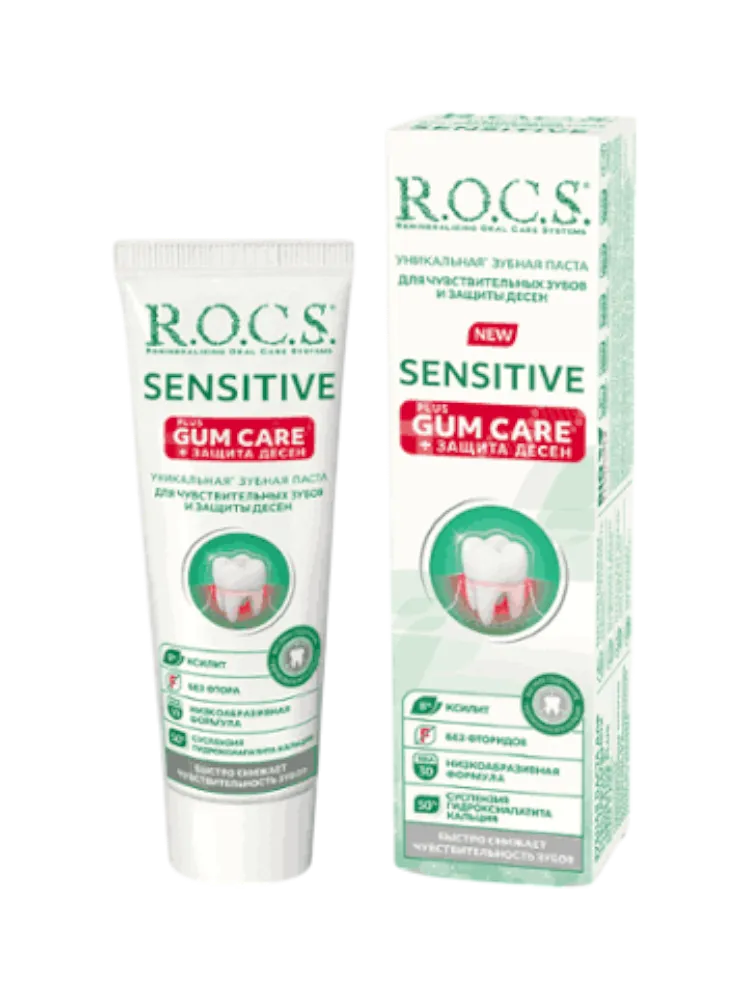 ЗУБ ПАСТА R.O.C.S.SENSITIVE PLUS GUM CARE 75МЛ/94ГР