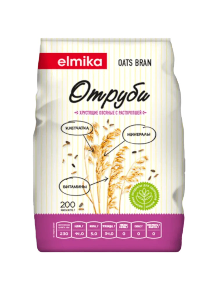 ОТРУБИ ELMIKA 200Г ОВСЯНЫЕ РАС 