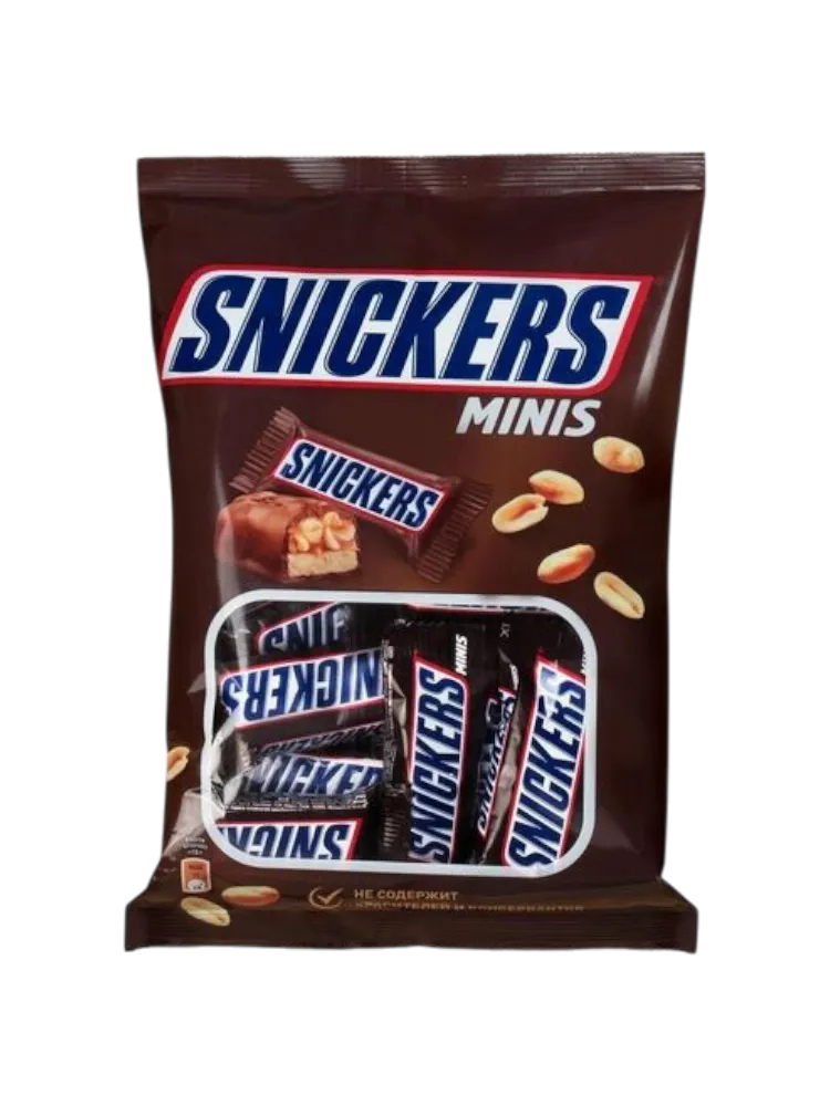 ШОКОЛАД БАТ SNICKERS МИНИС 180Г 