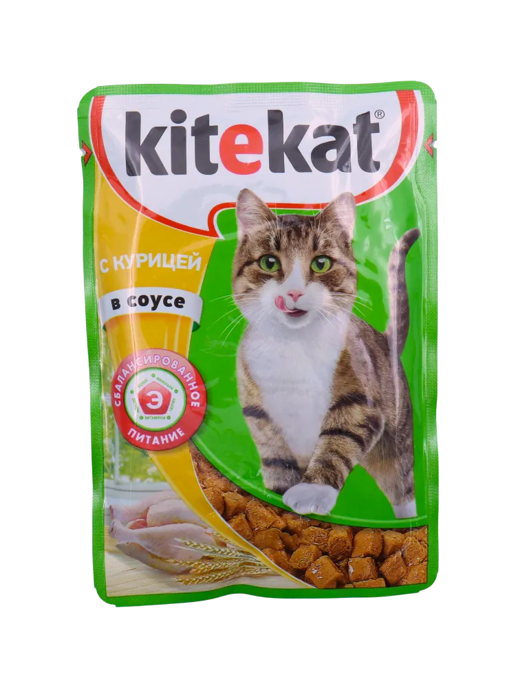 КОРМ Д/КОШЕК KITEKAT 85Г КУРИЦА 