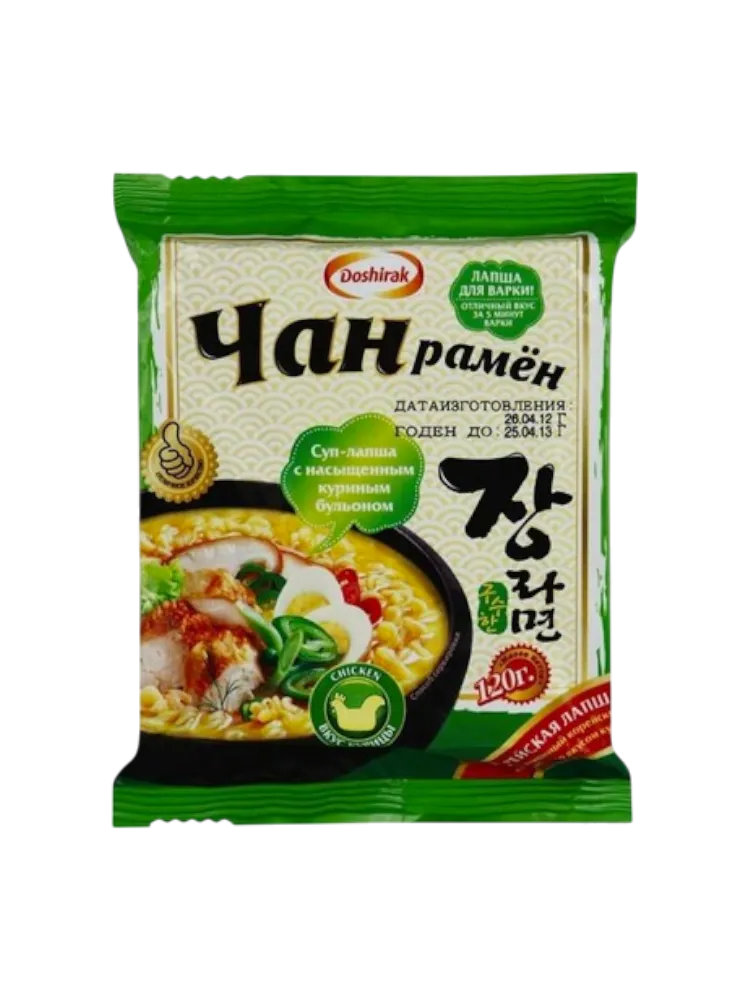 СУП ЛАПША ДОШИРАК 86Г ЧАН РАМЕН СО ВКУСОМ КУРИЦЫТАРЕЛКА