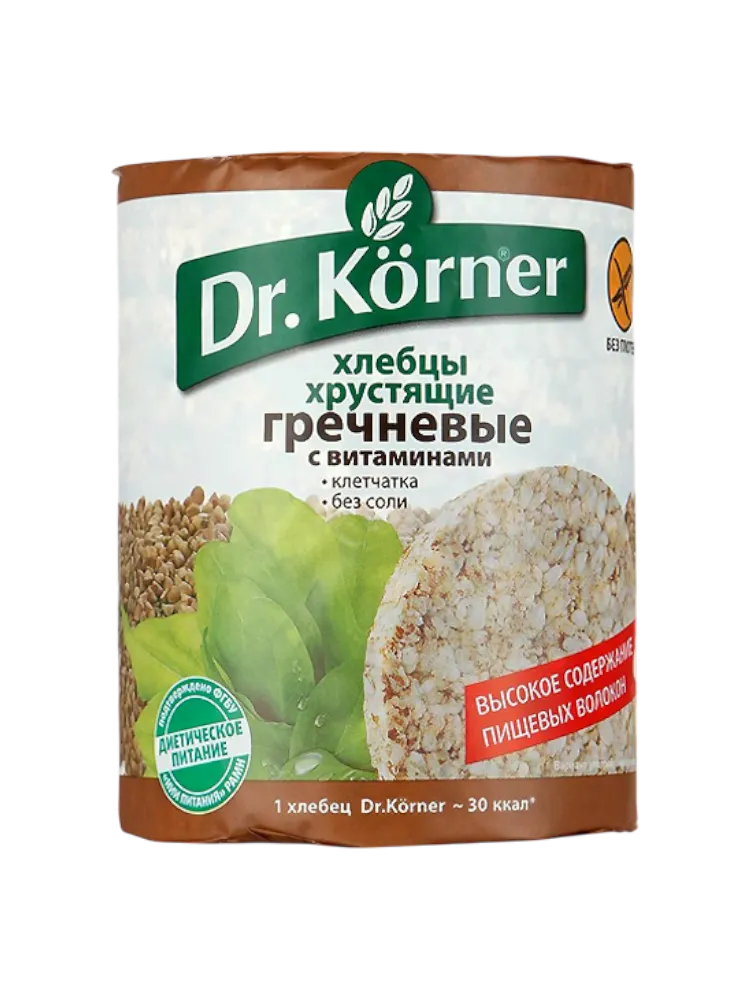 ХЛЕБЦЫ DR KORNER 100Г ГРЕЧНЕВЫЕ С ВИТАМИНАМИ