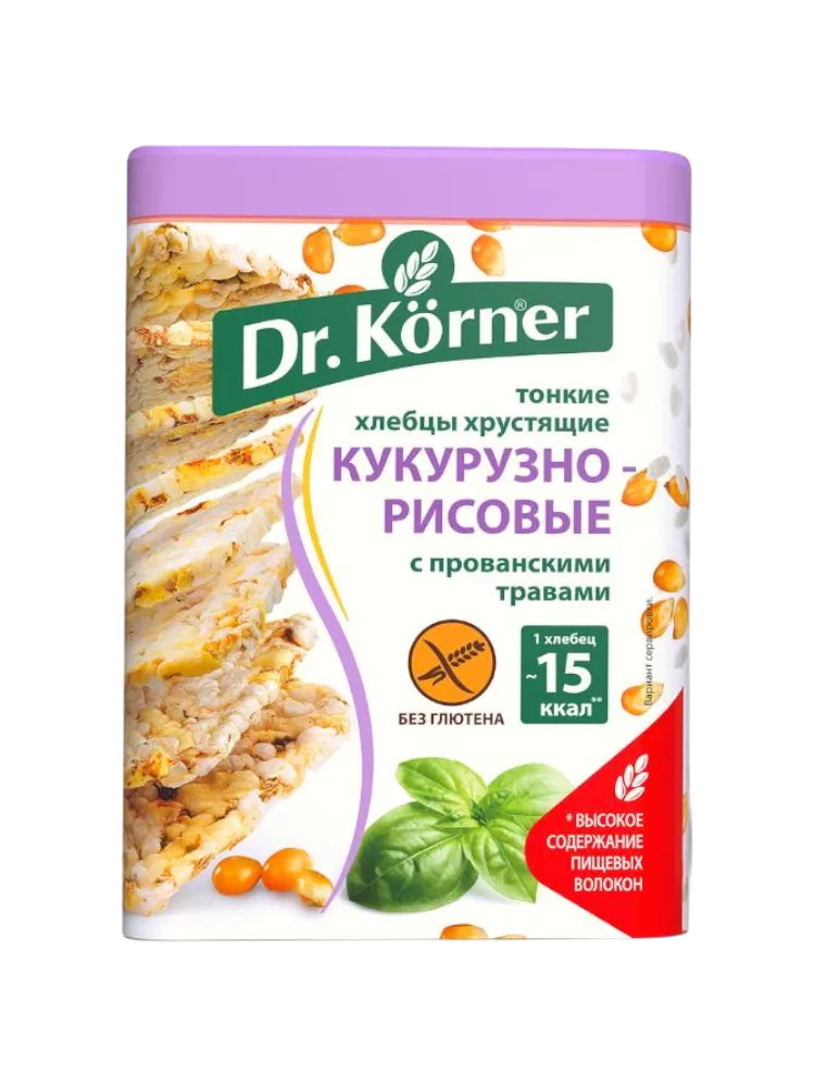 ХЛЕБЦЫ DR KORNER 100Г КУКУРУЗНО-РИСОВЫЕ С ТРАВАМИ