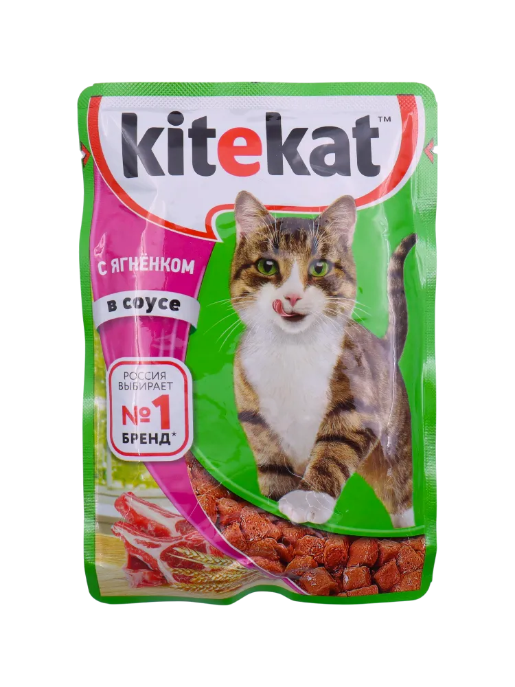 КОРМ Д/КОШЕК KITEKAT 85Г ЯГНЕНОК В СОУСЕ 