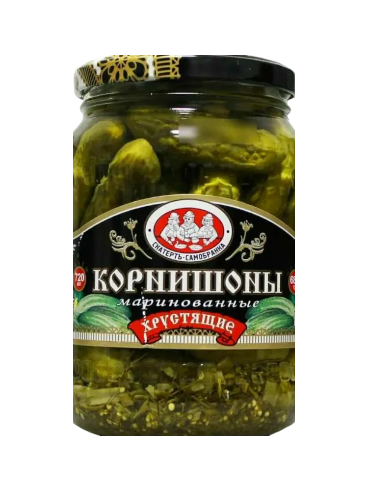 КОРНИШОНЫ СКАТЕРТЬ САМОБРАНКА 720Г МАРИН ХРУСТЯЩИЕ С/Т