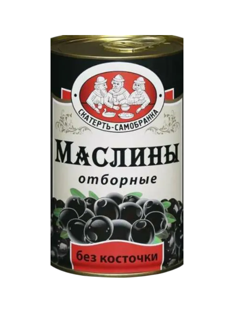 МАСЛИНЫ СКАТЕРТЬ САМОБРАНКА 300Г Б/К ОТБОРНЫЕ Ж/Б