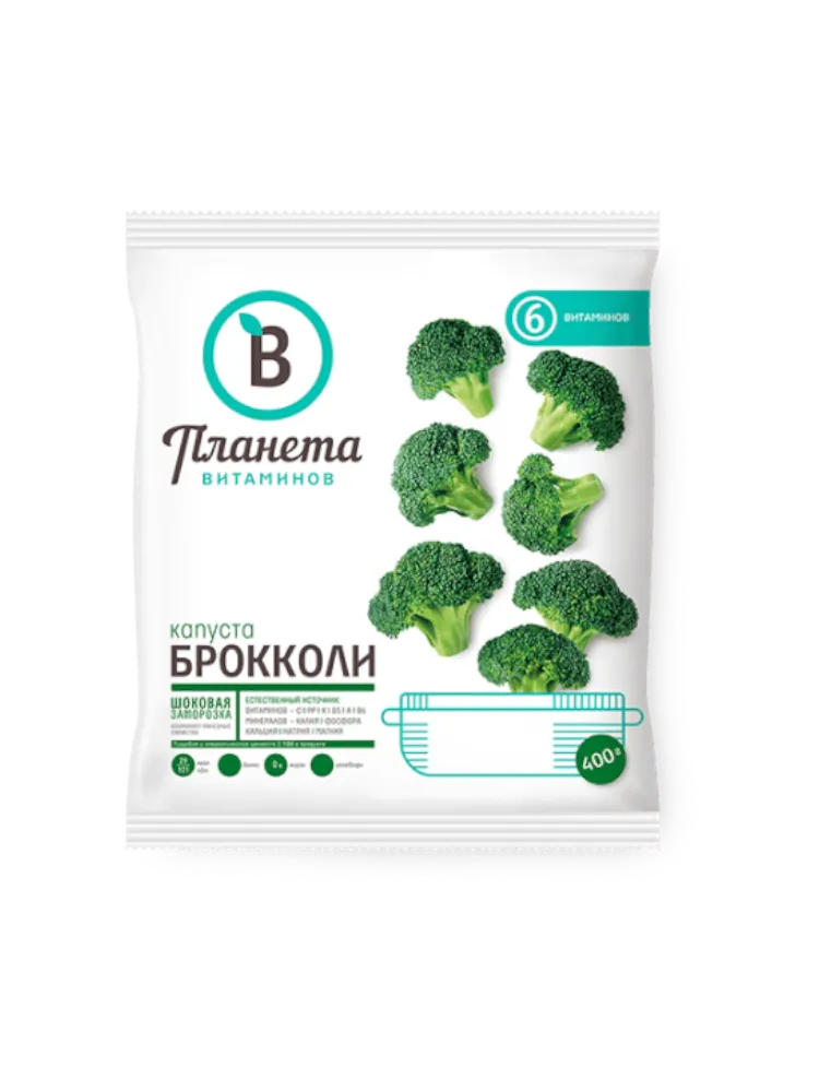 ПЛАНЕТА ВИТАМИНОВ 400Г КАПУСТА БРОККОЛИ