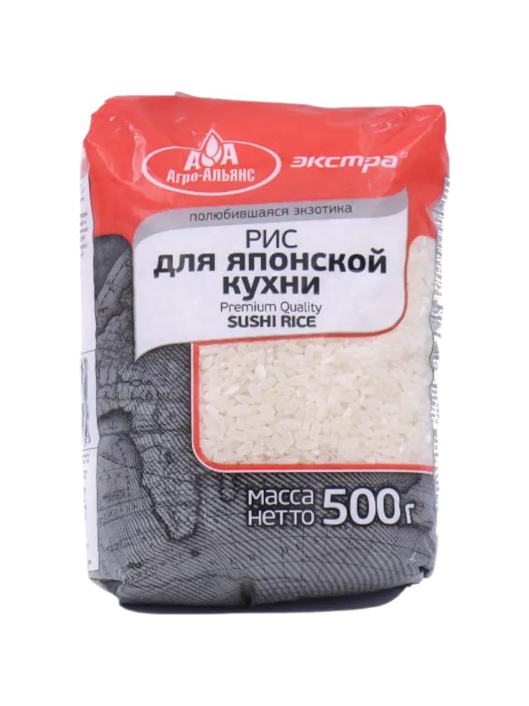 КРУПА АГРО-АЛЬЯНС 500Г РИС Д/ЯПОНСКОЙ КУХНИ 
