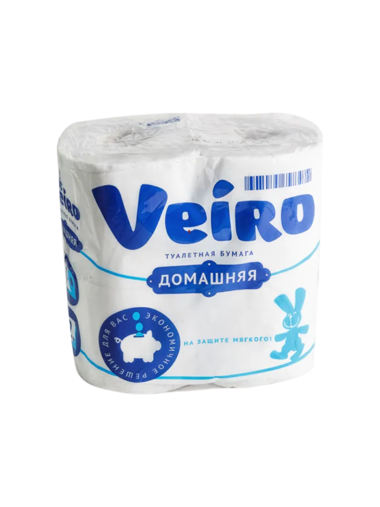 ТУАЛЕТ БУМАГА VEIRO CLASSIC 2СЛ 4РУЛ БЕЛЫЙ