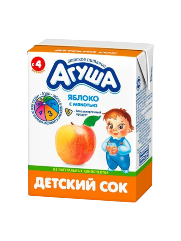 СОК АГУША 200МЛ ЯБЛОКО С МЯК