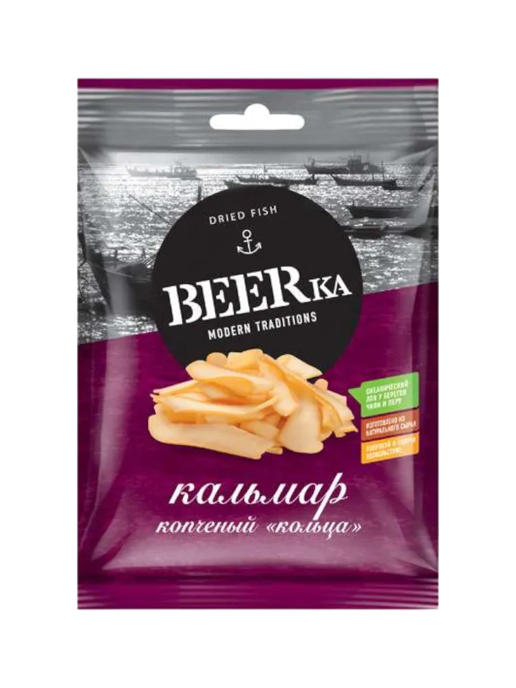 КАЛЬМАР BEERKA 40Г КОЛЬЦА КОПЧ