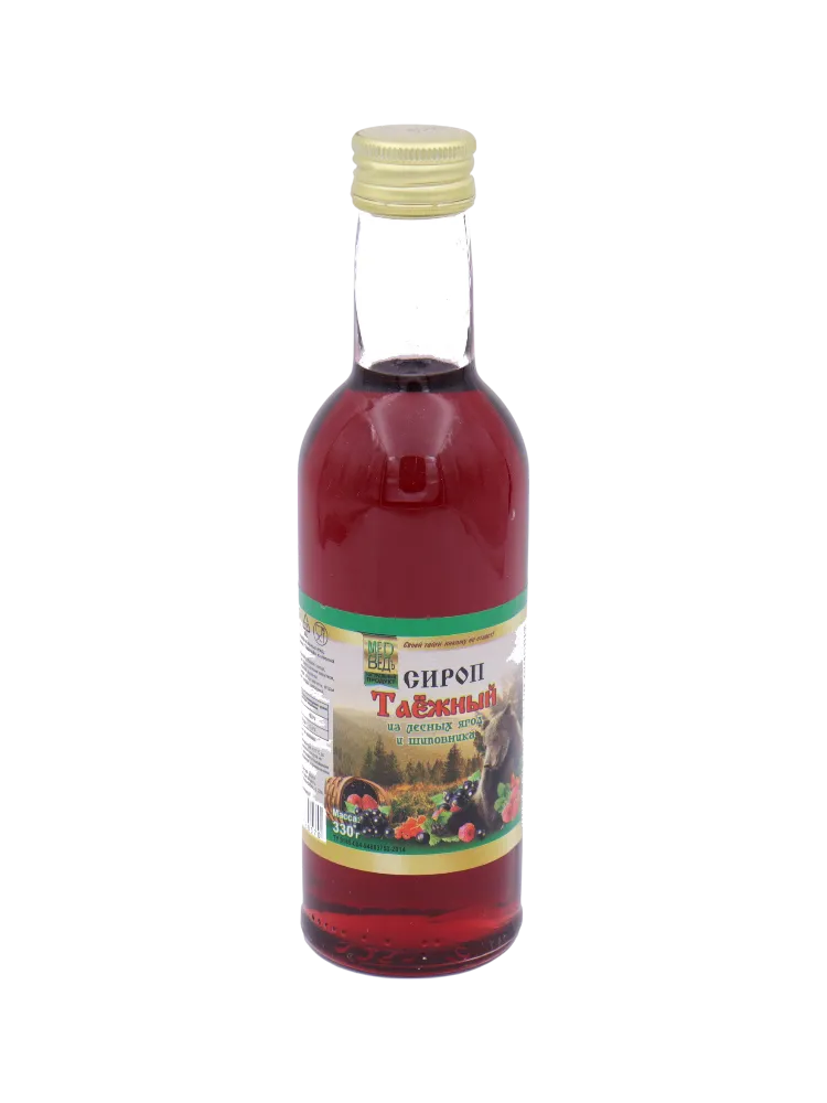 СИРОП ТАЕЖНЫЙ 330Г ИЗ ЛЕСНЫХ ЯГОД ШИПОВНИКА