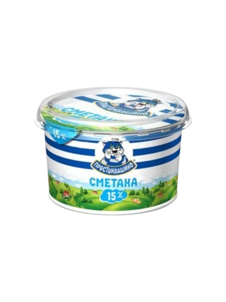 СМЕТАНА ПРОСТОКВАШИНО 180Г 15% СТАК
