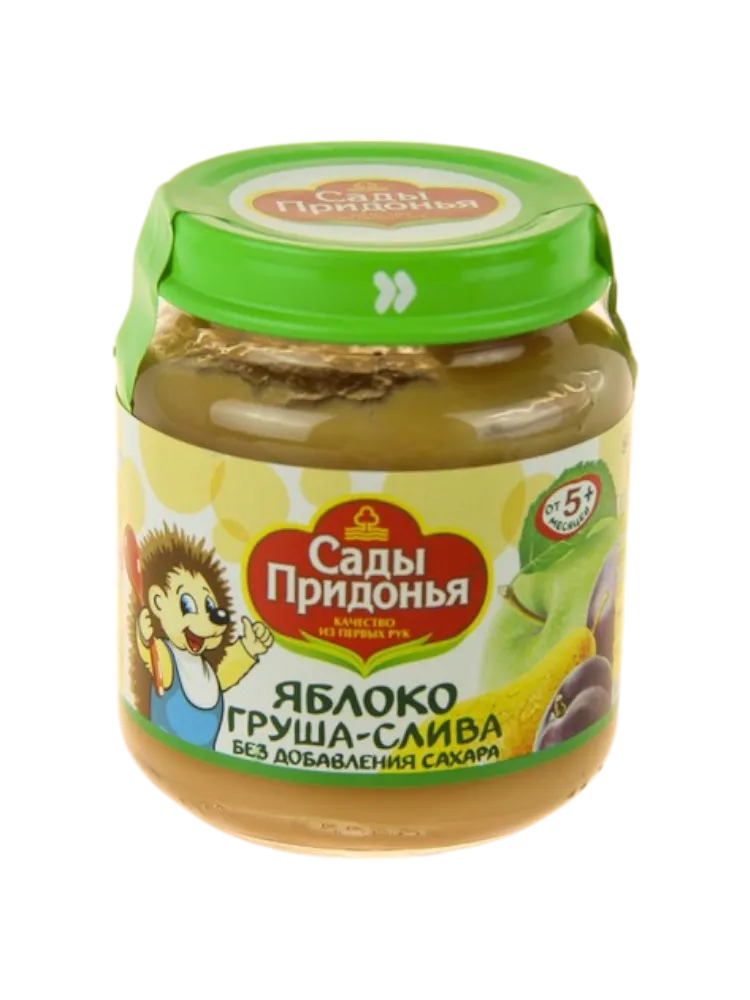 ПЮРЕ САДЫ ПРИДОНЬЯ 125МЛ ЯБЛОКО/ГРУША/СЛИВА