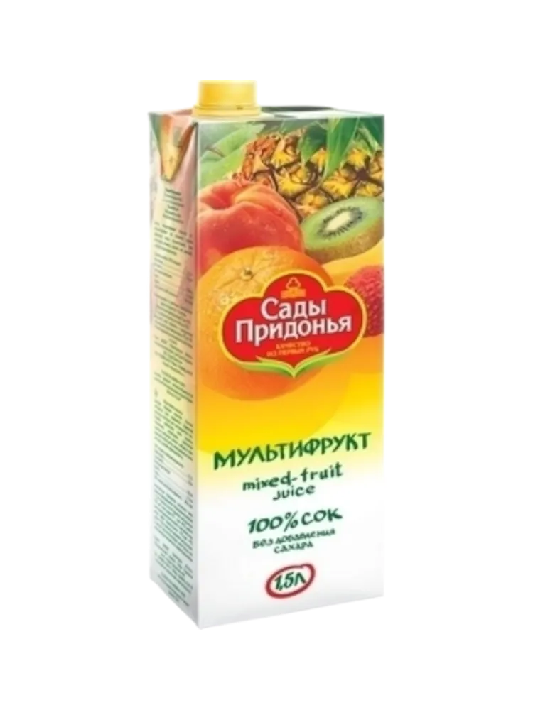 СОК САДЫ ПРИДОНЬЯ 1Л МУЛЬТИФРУКТ НЕОСВЕТ - фото 1