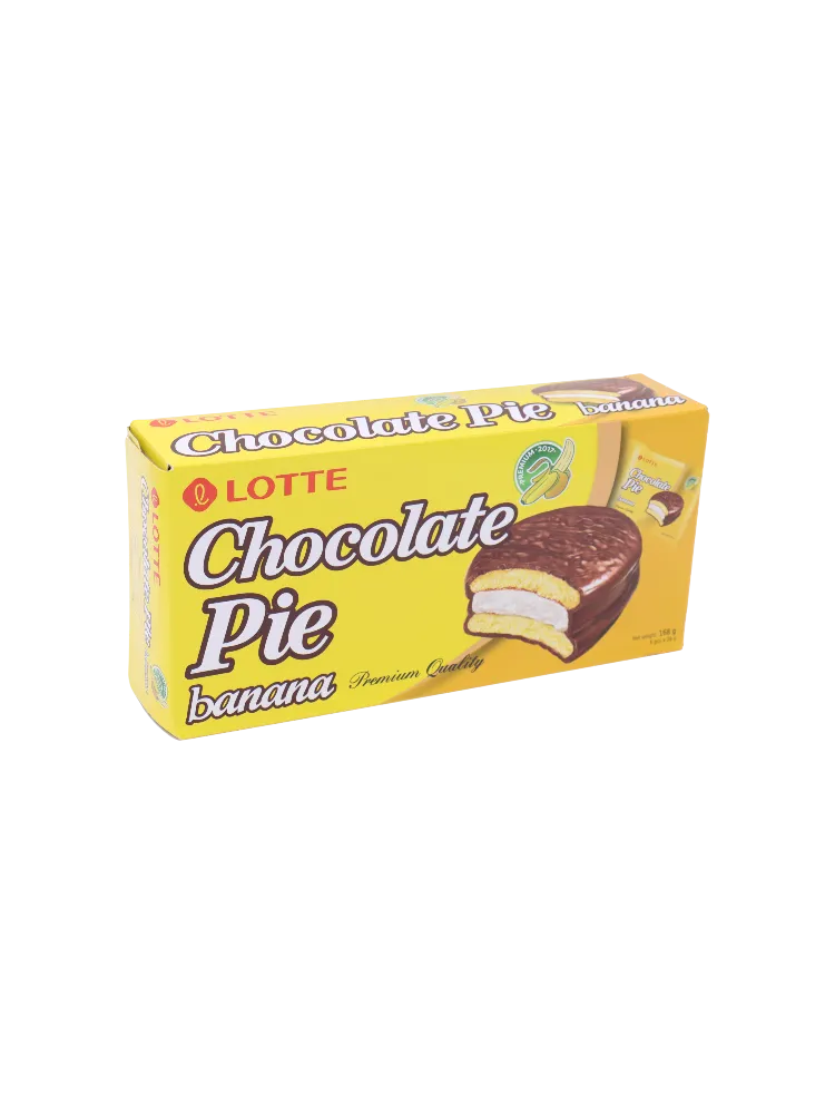 РАХАТ ПЕЧЕНЬЕ LOTTE CHOCOLATE PIE 168Г БАНАН