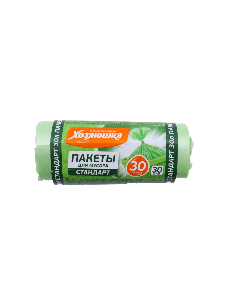 ПАКЕТЫ Д/МУСОРА ХОЗЯЮШКА МИЛА 30Л 30ШТ РУЛОН