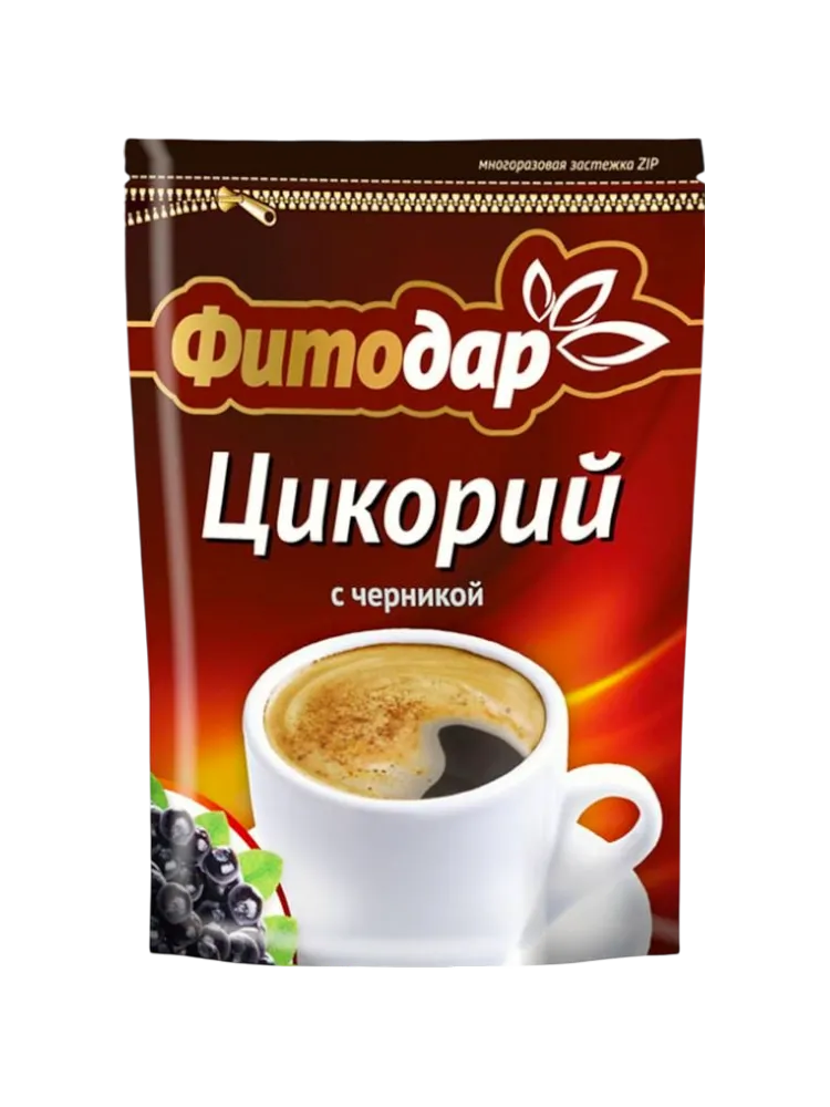 ЦИКОРИЙ ФИТОДАР 100Г С ЧЕРНИКОЙ  ZIP ПАКЕТ 