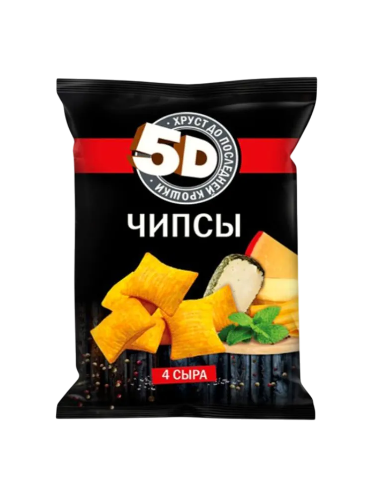 ЧИПСЫ ПШЕНИЧНЫЕ 5D 45Г 4 СЫРА