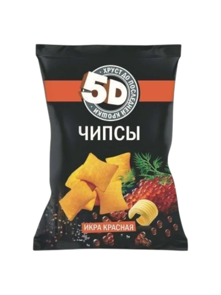 ЧИПСЫ ПШЕНИЧНЫЕ 5D 45Г ИКРА КРАСНАЯ