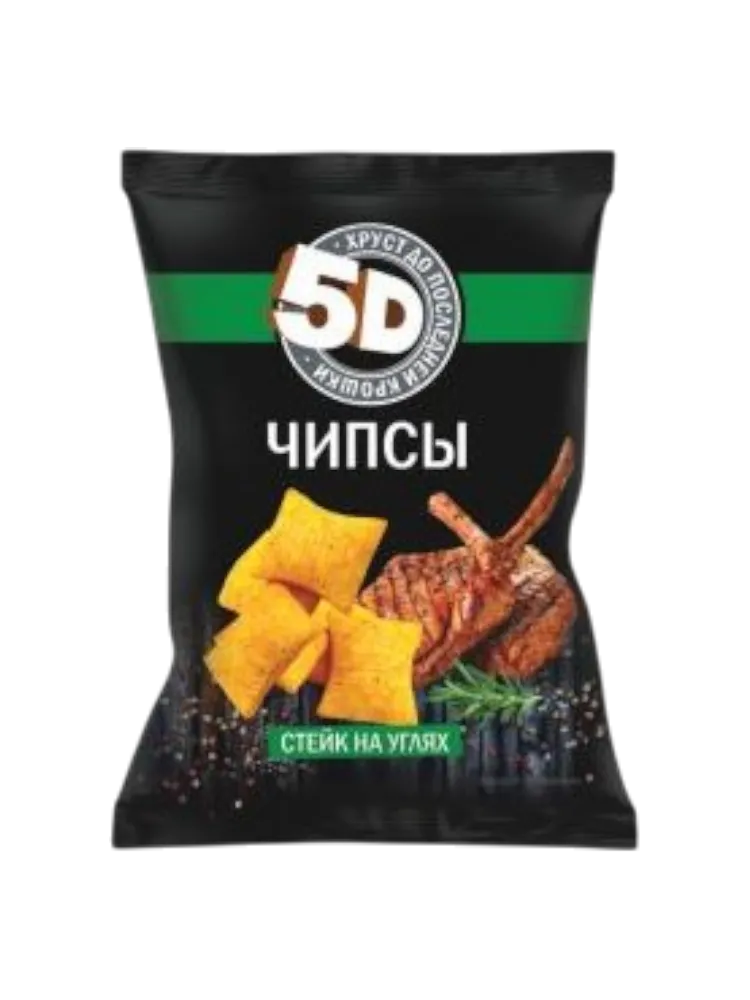 ЧИПСЫ ПШЕНИЧНЫЕ 5D 45Г СТЕЙК НА УГЛЯХ