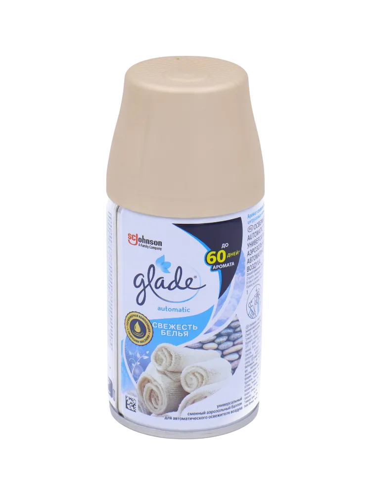 СМЕННЫЙ ФЛАКОН GLADE 269МЛ AUTOMATIC SPRAY REFILL СВЕЖЕСТЬ БЕЛЬЯ