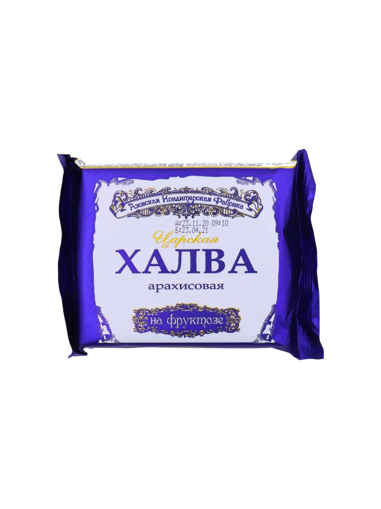 ХАЛВА АЗОВ 180Г ЦАРСКАЯ АРАХИСОВАЯ НА ФРУКТОЗЕ