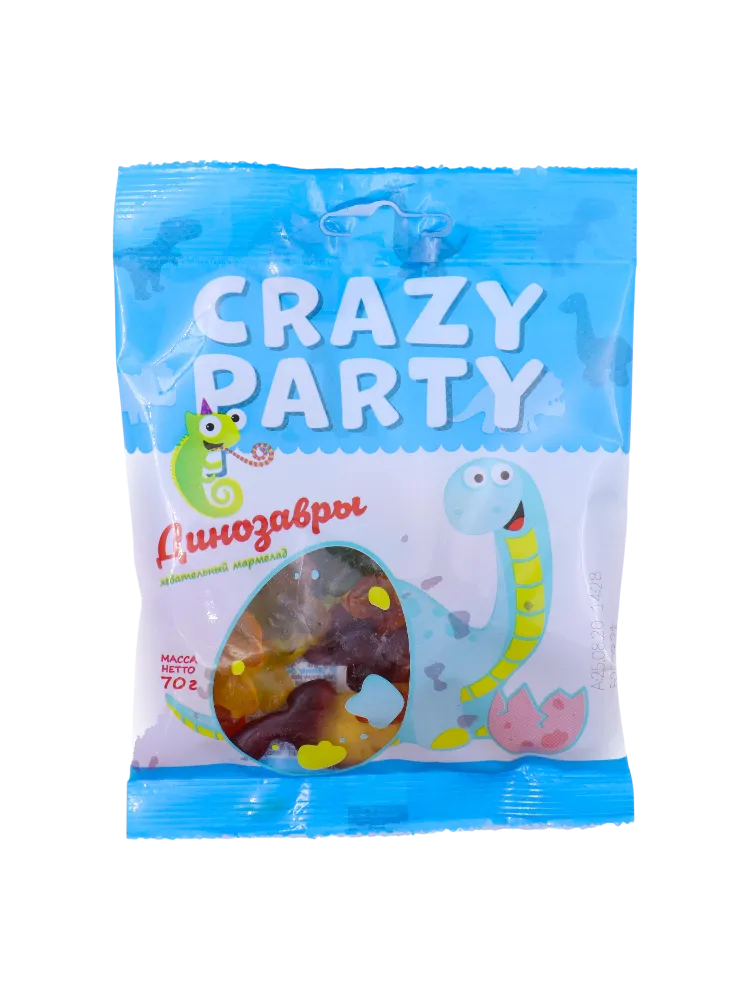 ЖЕВ МАРМЕЛАД CRAZY PARTY 70Г ДИНОЗАВРЫ 