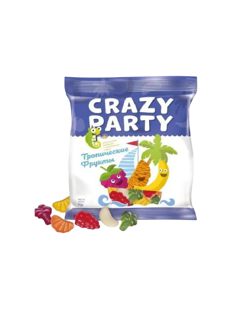 ЖЕВ МАРМЕЛАД CRAZY PARTY 70Г ФРУКТЫ 