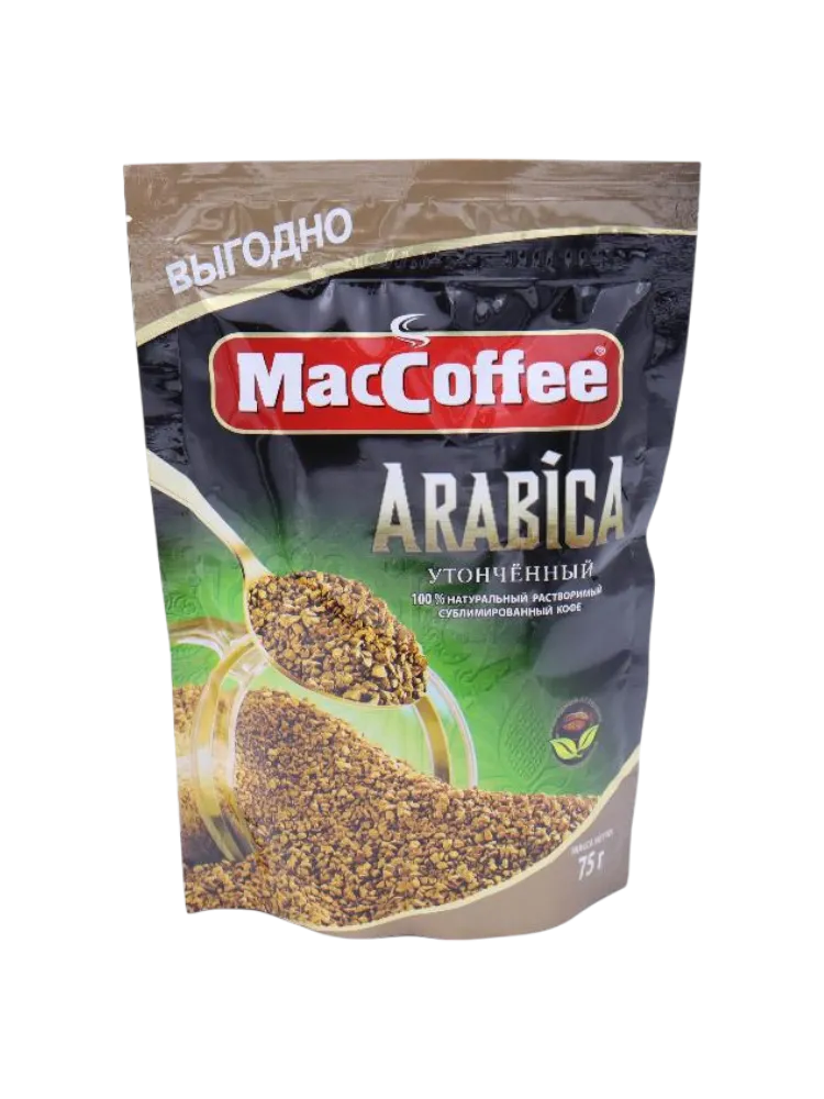 КОФЕ MACCOFFEE 75Г АРАБИКАПАУЧ