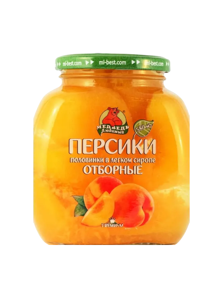 ПЕРСИКИ МЕДВЕДЬ ЛЮБИМЫЙ 580МЛ С/Б
