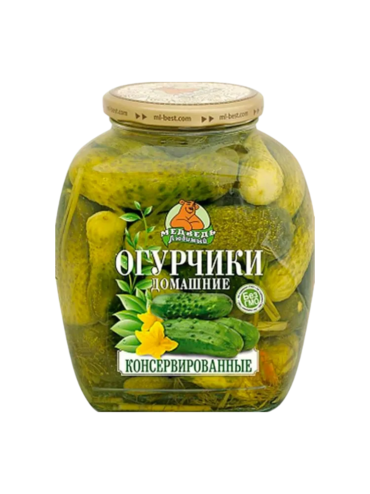 ОГУРЦЫ МЕДВЕДЬ ЛЮБИМЫЙ 1,5Л ДОМАШНИЕ СТ/Б