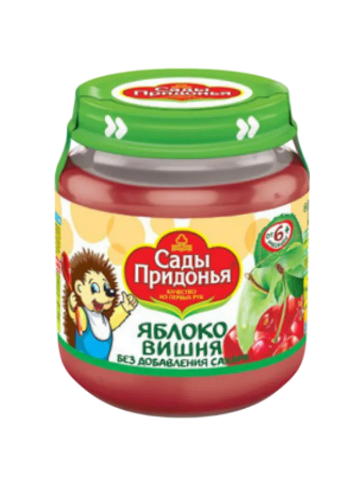 ПЮРЕ САДЫ ПРИДОНЬЯ 120МЛ ЯБЛОКО/ВИШНЯ