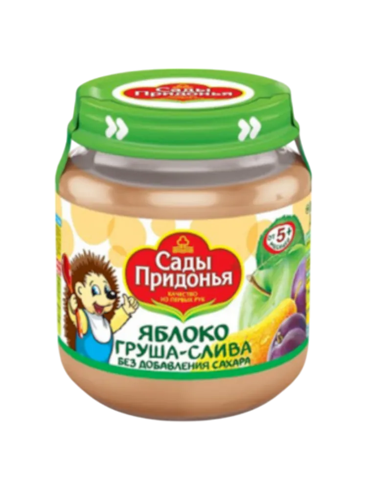 ПЮРЕ САДЫ ПРИДОНЬЯ 120МЛ ЯБЛОКО/ГРУША/СЛИВА