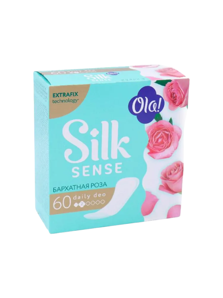 ПРОКЛАДКИ ЕЖЕДНЕВНЫЕ OLA! SILK SENSE DAILY DEO БАРХАТНАЯ РОЗА 60ШТ - фото 1