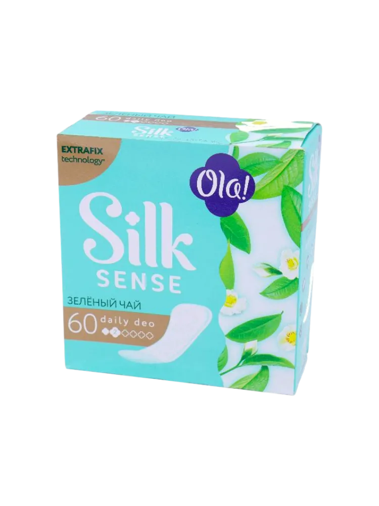 ПРОКЛАДКИ ЕЖЕДНЕВНЫЕ OLA! SILK SENSE DAILY DEO ЗЕЛЕНЫЙ ЧАЙ 60ШТ - фото 1
