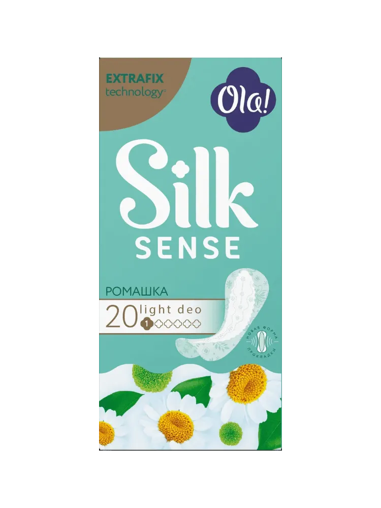 ПРОКЛАДКИ ЕЖЕДНЕВНЫЕ OLA! SILK SENSE LIGHT РОМАШКА 20ШТ - фото 1