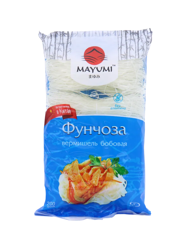 ФУНЧОЗА MAYUMI 200Г ВЕРМИШЕЛЬ БОБОВАЯ П/Э