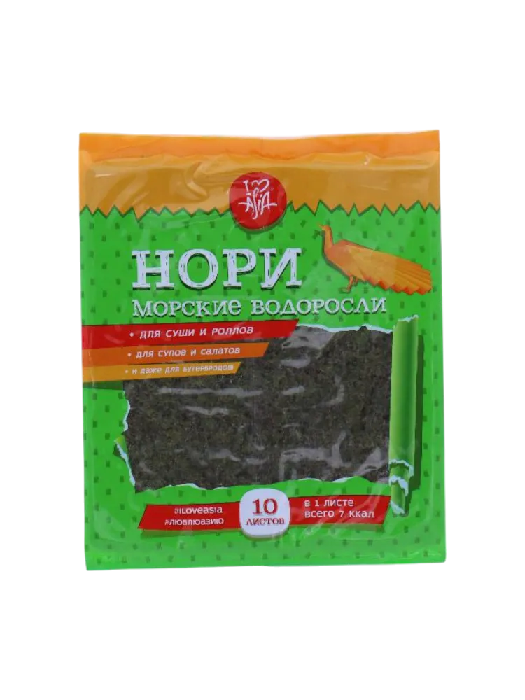 МОРС ВОДОРОСЛИ I LOVE ASIA 10*28Г НОРИ Д/РОЛЛОВ И СУШИ ПАКЕТ