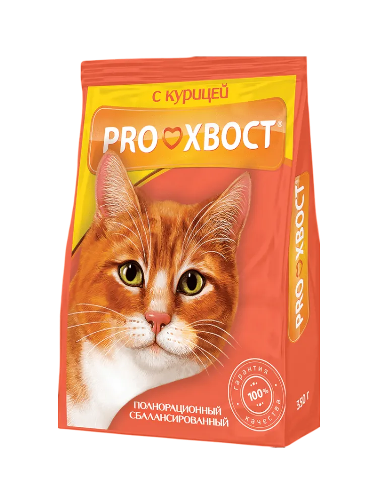КОРМ Д/КОШЕК PROХВОСТ С КУРИЦЕЙ 350Г