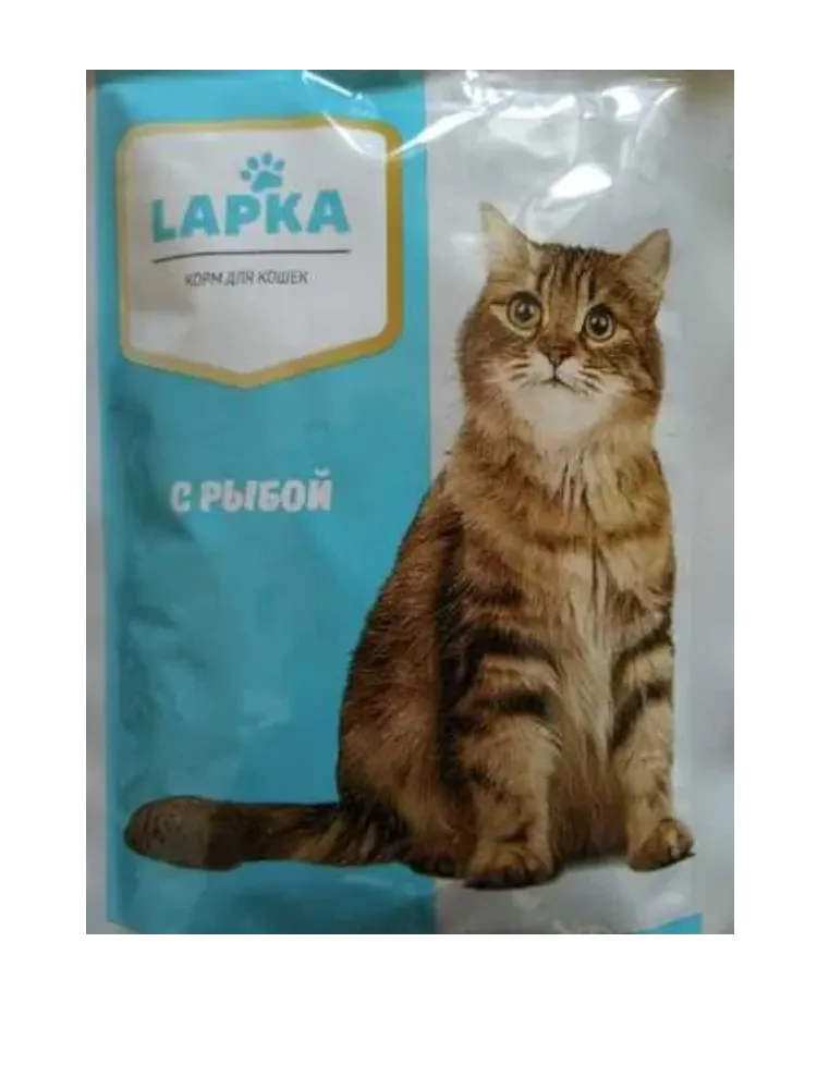 КОРМ Д/КОШЕК LAPKA 85Г С РЫБОЙ В СОУСЕ