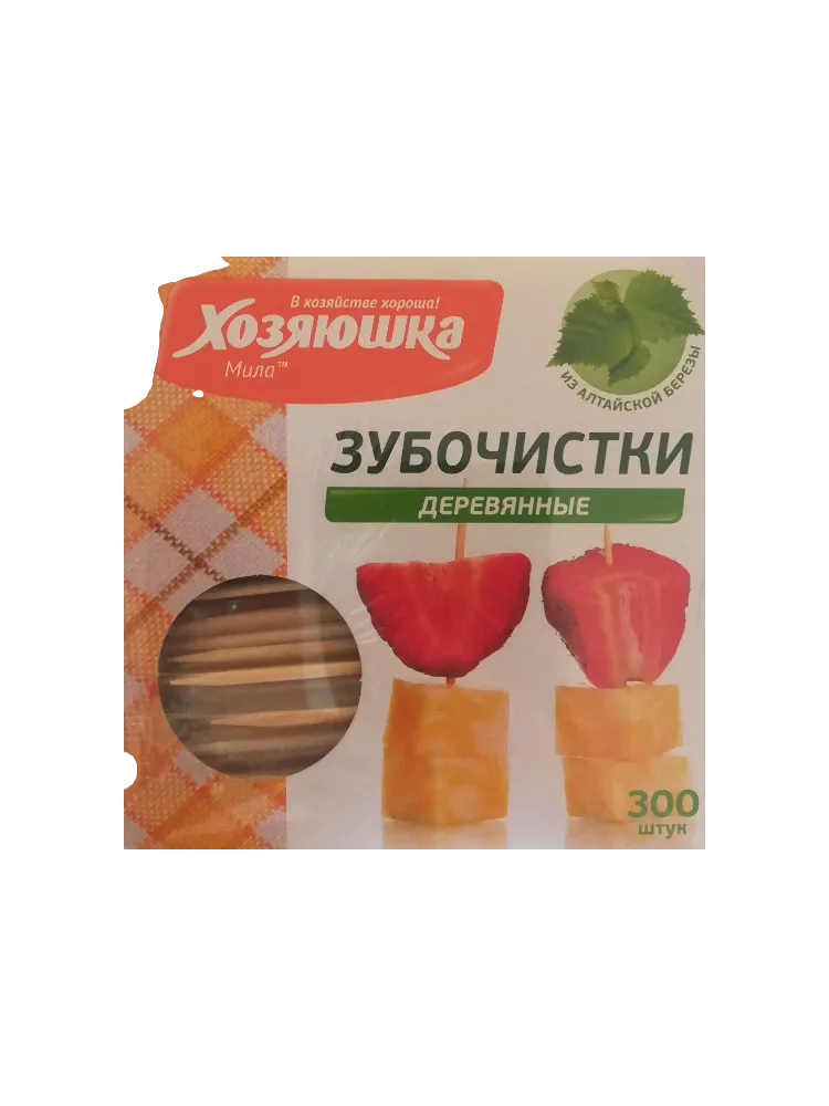 ЗУБОЧИСТКИ ХОЗЯЮШКА МИЛА ИНД  УПАКОВКА 300 ШТ