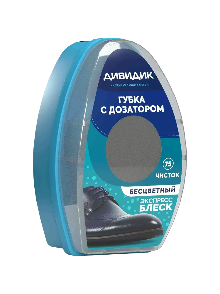 ГУБКА Д/ОБУВИ ДИВИДИК С ДОЗАТОРОМ БЕСЦВЕТНАЯ