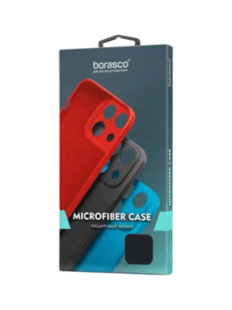 Чехол накладка Borasco Microfiber Case для Xiaomi Redmi Note 13 4G черный